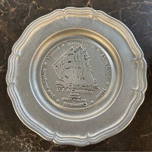 The Wilton Company USS Constitution Napus Boston August 14-20 1993 Pewter Plate